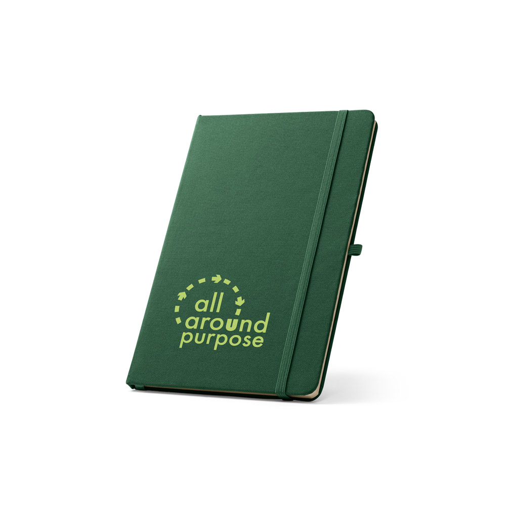 ANNE. A5 notebook in recycled polyester (100% rPET) with lined pages