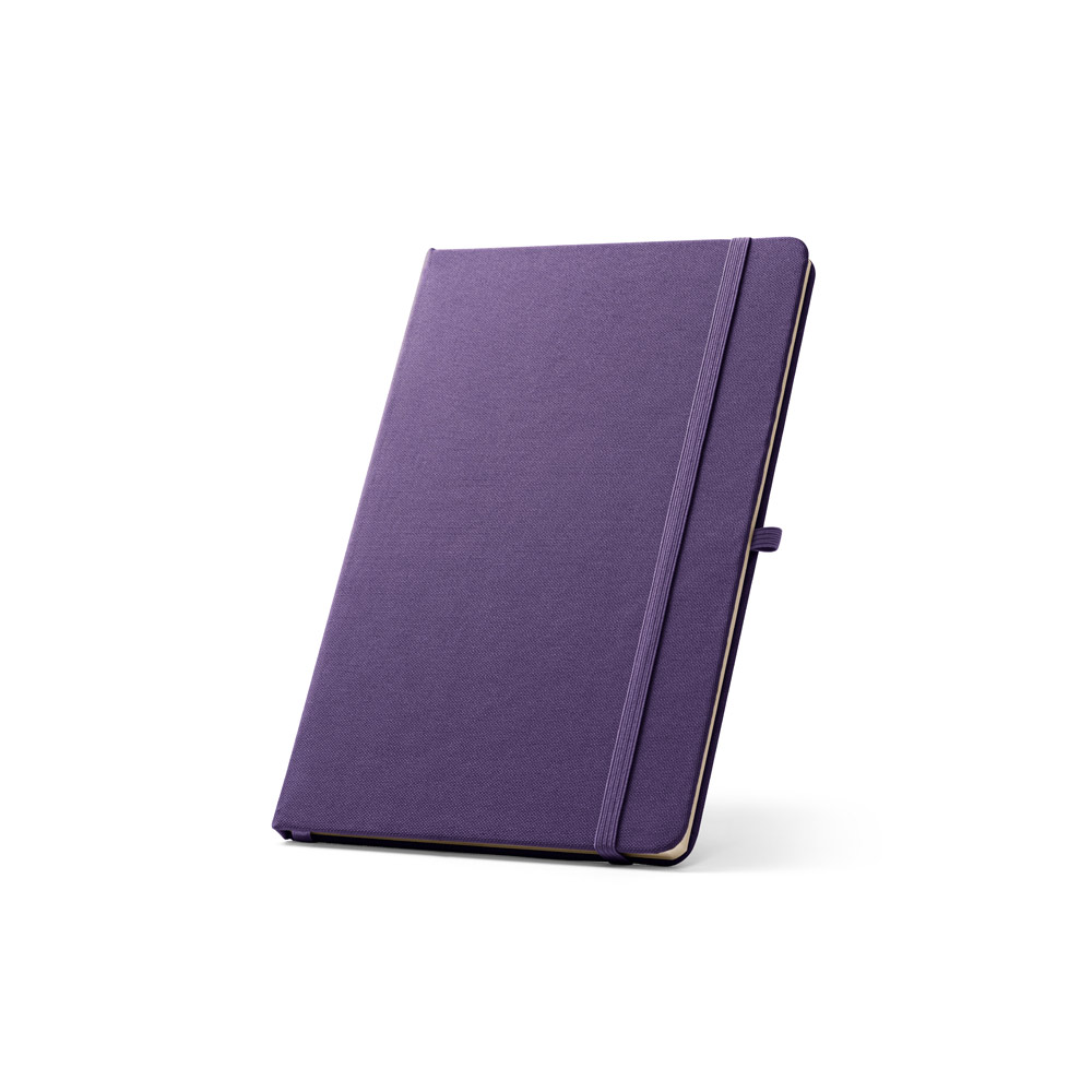 ANNE. A5 notebook in recycled polyester (100% rPET) with lined pages