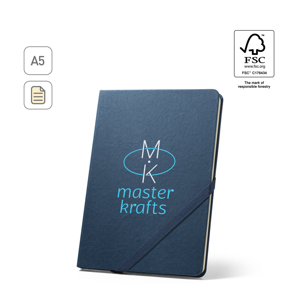 HUXLEY. A5 notebook with hard cover, made from water-resistant paper