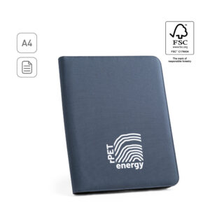 EMERGE FOLDER. A4 folder in recycled polyester (100% rPET) 300D with zipper