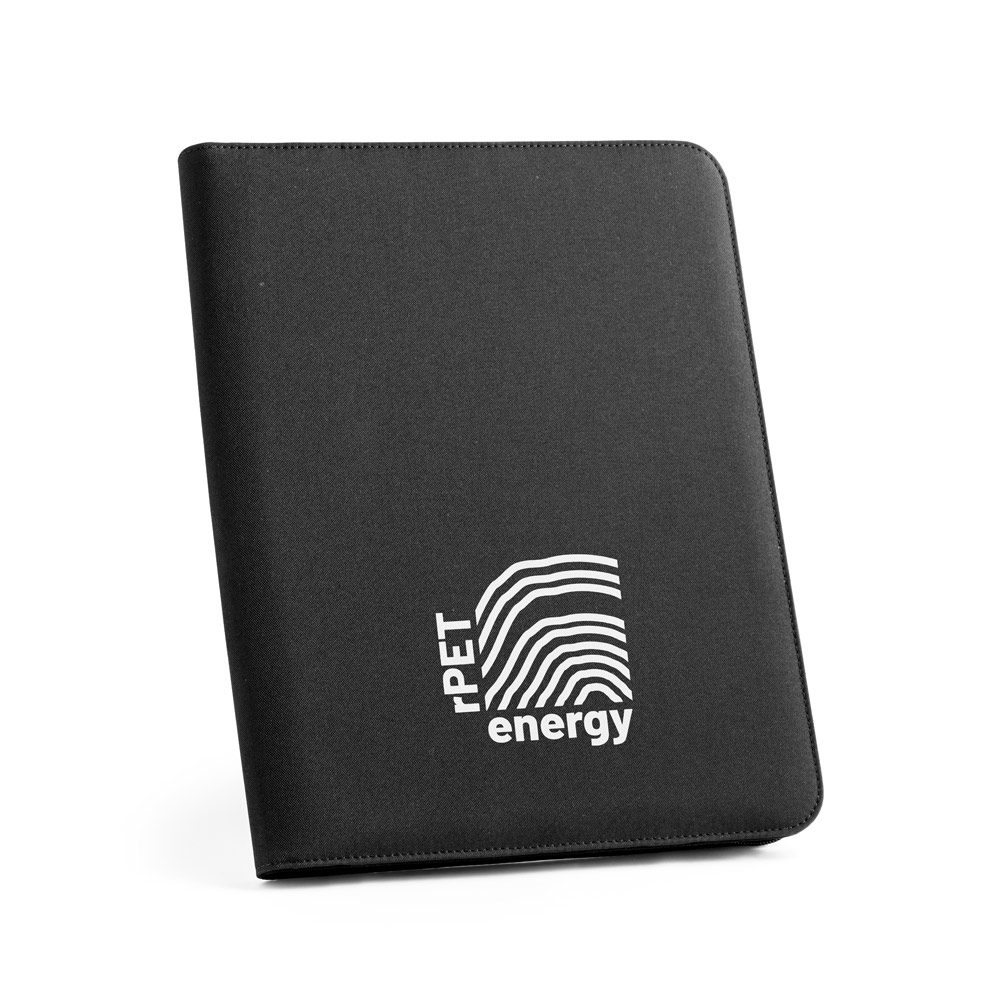 EMERGE FOLDER II. A4 folder in recycled polyester (100% rPET) 300D with zipper