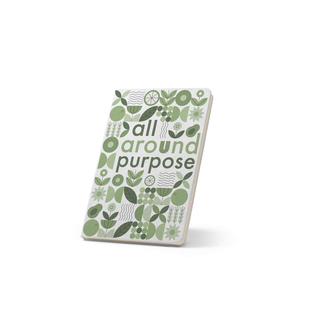 ANNE SUB. A5 notebook in recycled polyester (100% rPET) 300D, ideal for sublimation personalisation