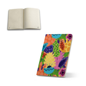 ANNE SUB. A5 notebook in recycled polyester (100% rPET) 300D, ideal for sublimation personalisation