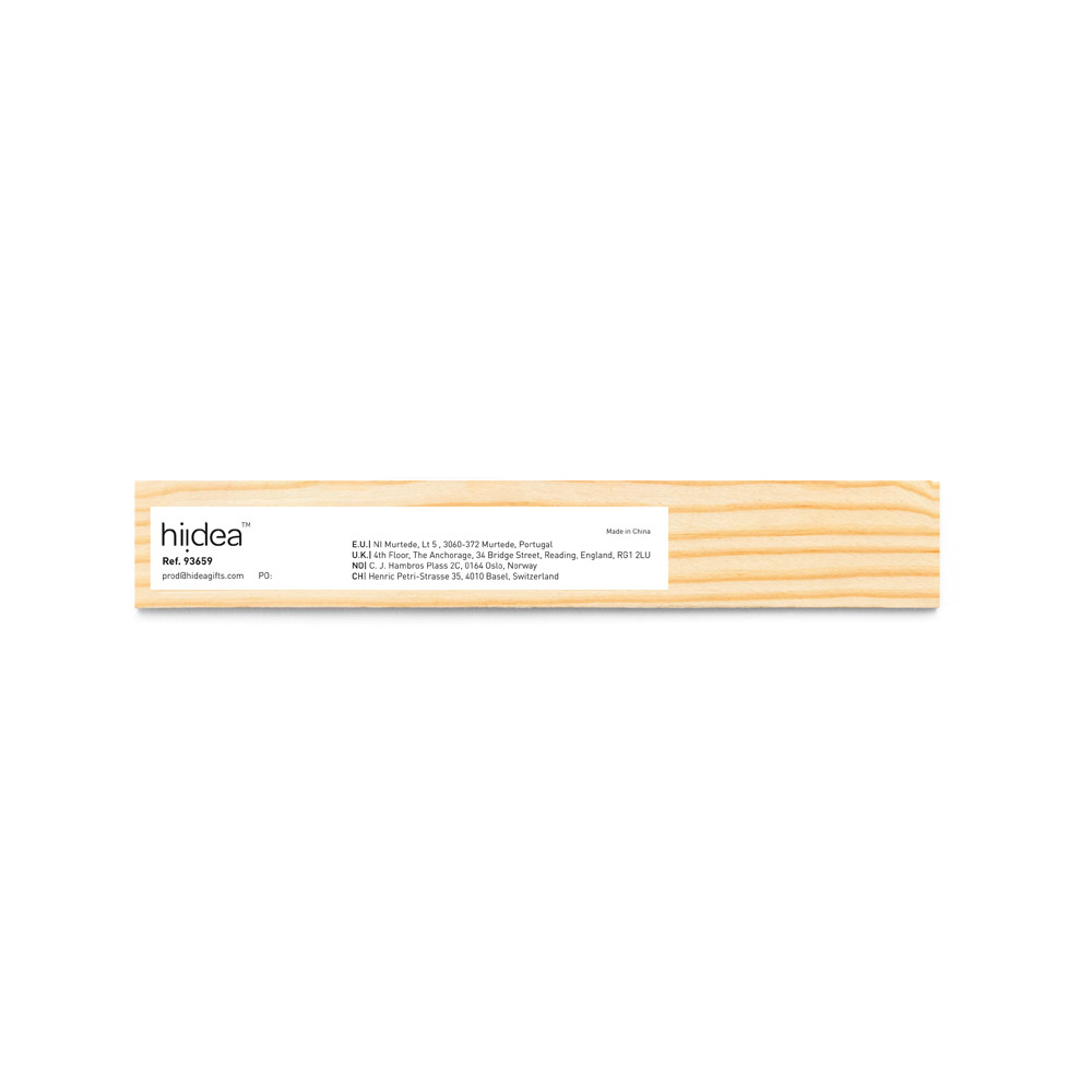 WESLEY 15. Pine wood ruler with 15 cm scale