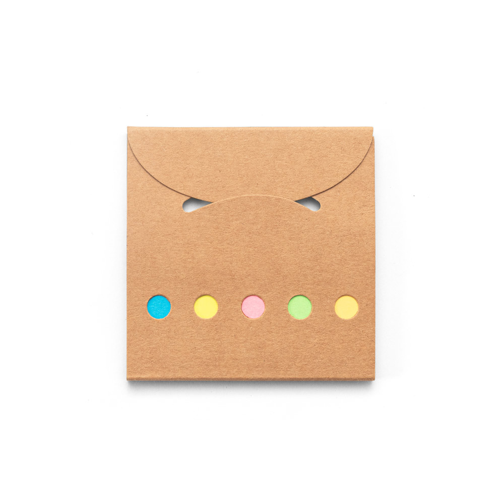 AINSLEY. 2-in-1 office set, made from 100% recycled paper, with 6 sticky notepads