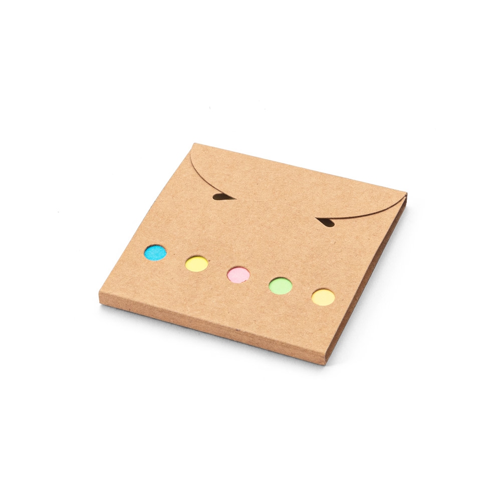 AINSLEY. 2-in-1 office set, made from 100% recycled paper, with 6 sticky notepads