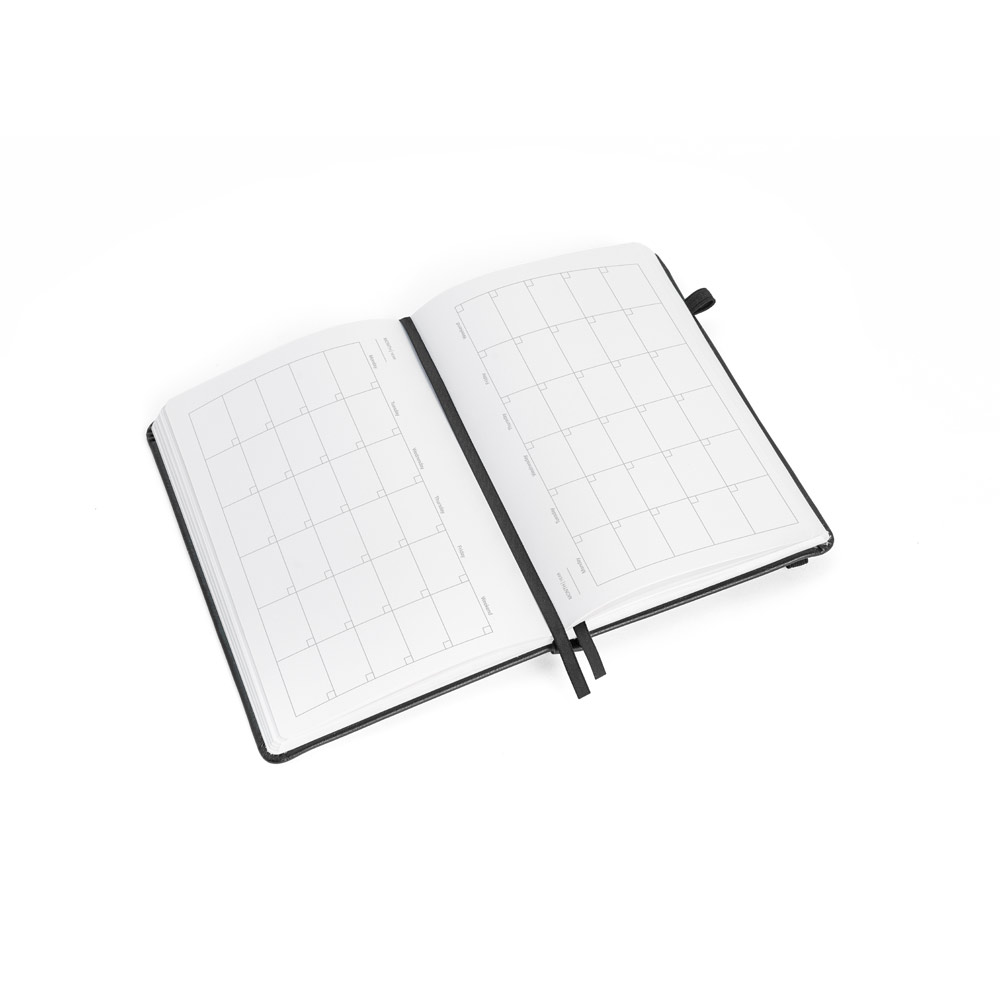 HEANEY. Water-based PU notebook with integrated monthly planner and lined pages