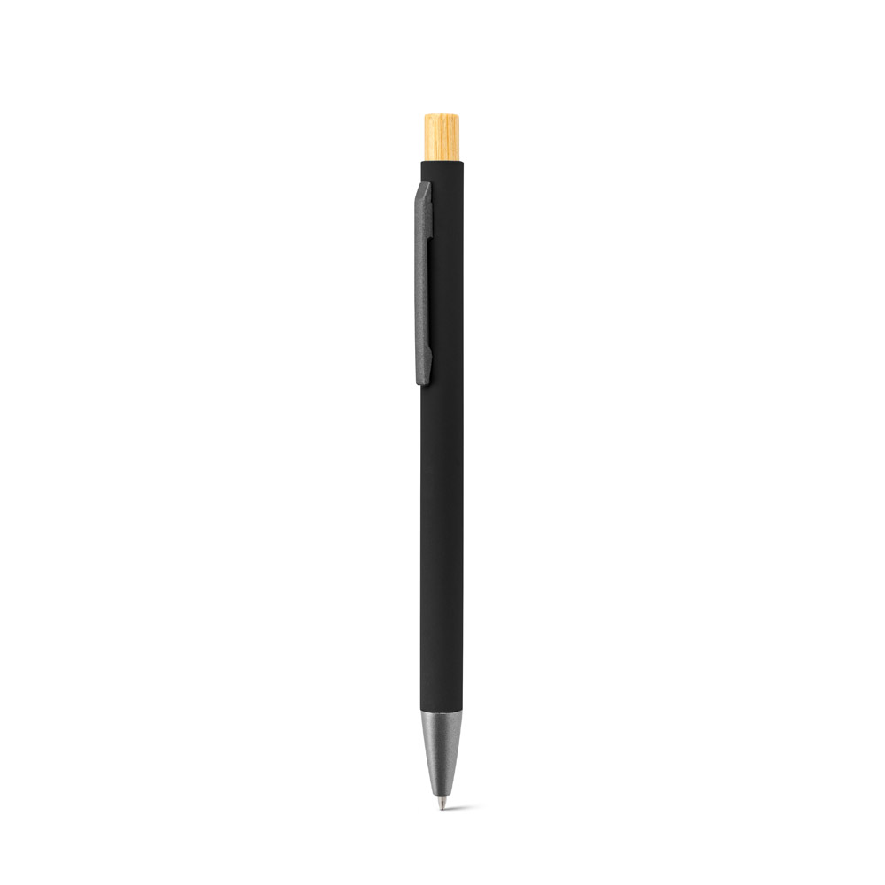 SCLIAR. Set comprising 1 ballpoint pen, 1 notepad and 1 bottle, made from recycled PET, recycled aluminium and bamboo