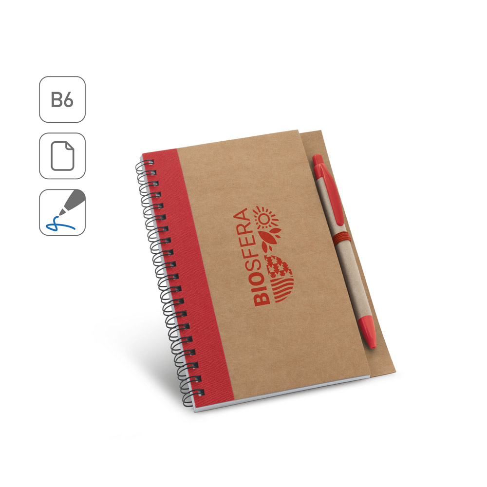 ASIMOV. B6 spiral-bound notepad with plain