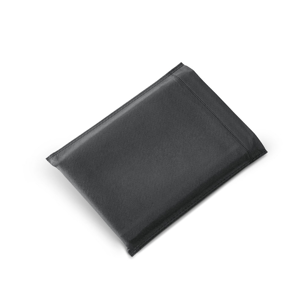 RUSSEL. PU and polyester fabric cover with A5 notebook with plain pages
