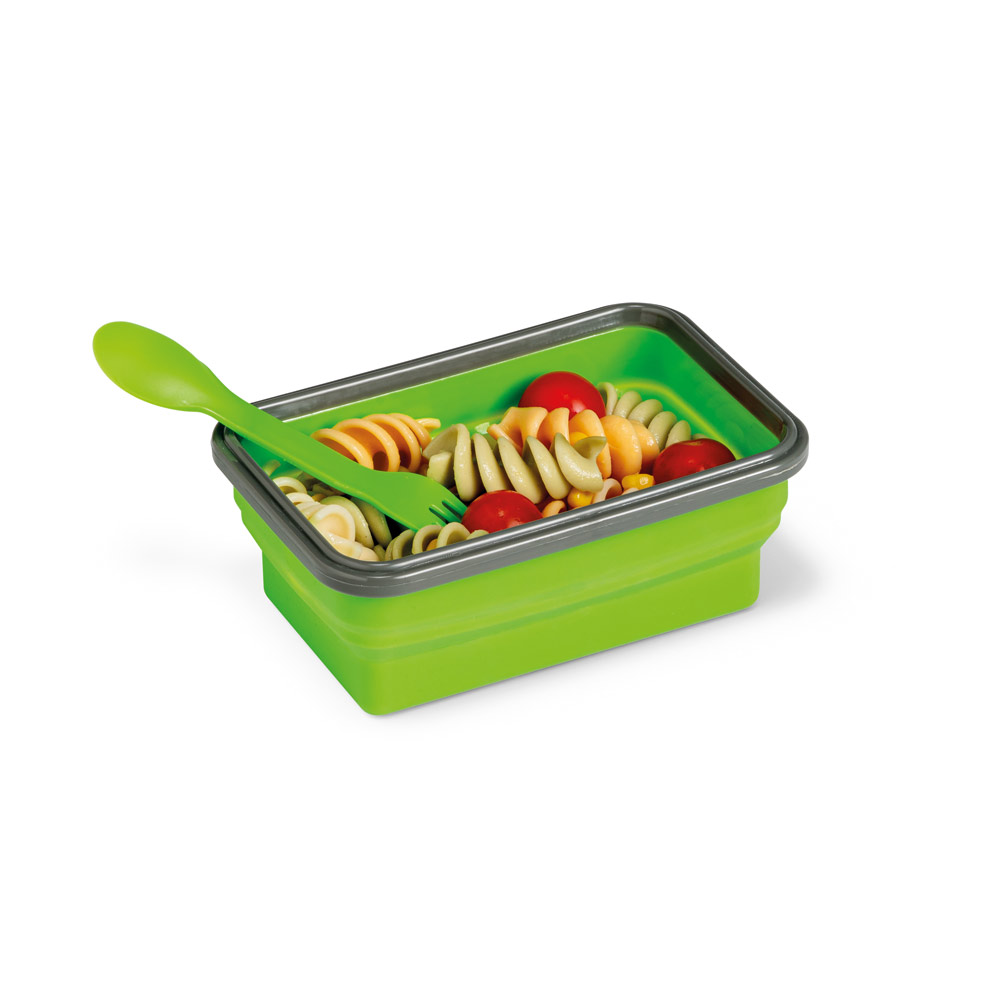 SAFFRON. Lunch Box. Retractable hermetic box in silicone and PP 640 mL