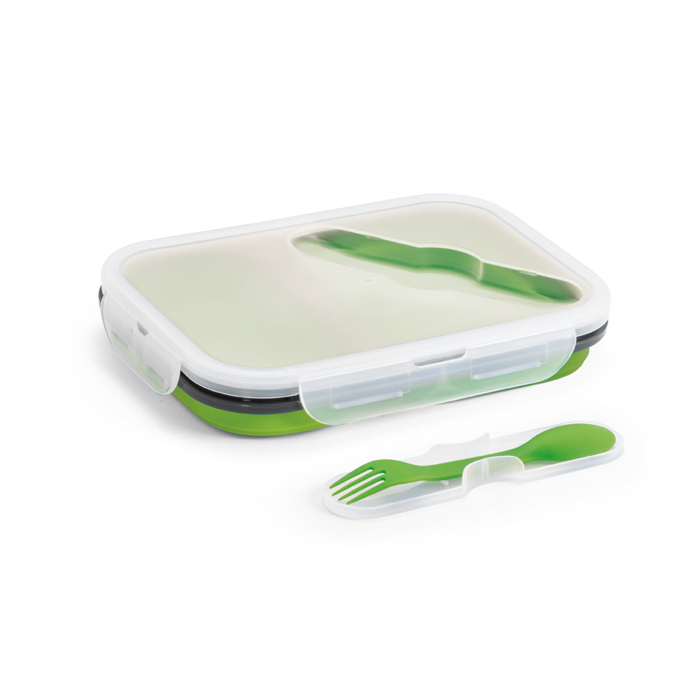 DILL. Lunch Box. Retractable hermetic box in silicone and PP (480 and 760 mL)