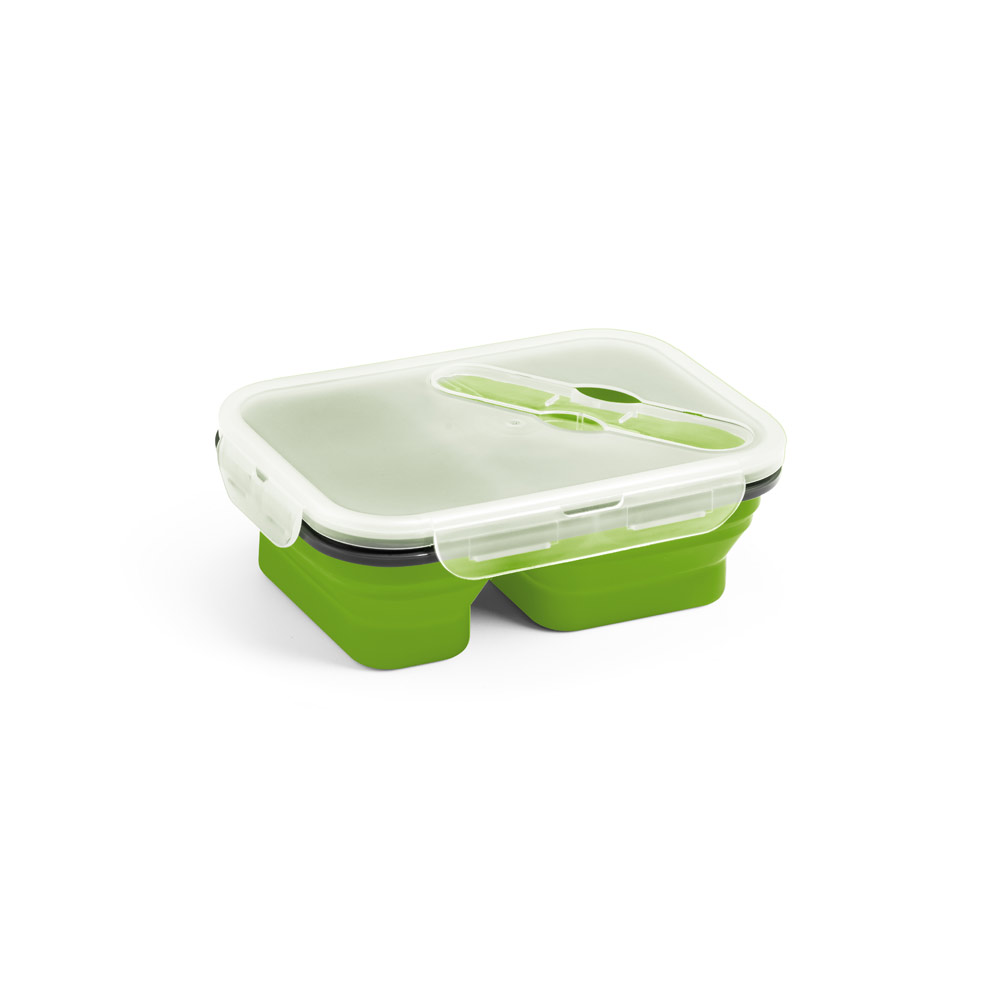 DILL. Lunch Box. Retractable hermetic box in silicone and PP (480 and 760 mL)