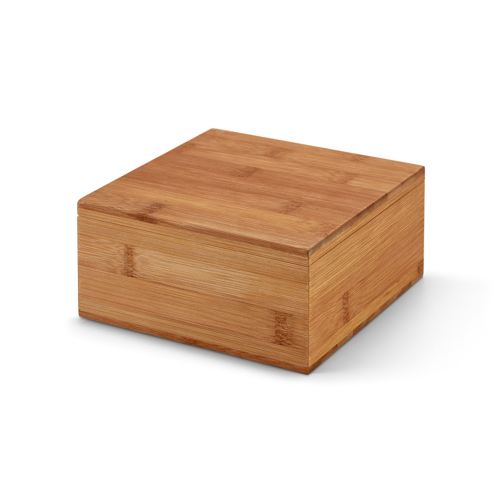 ARNICA. Bamboo tea box with 4 compartments and magnet closure