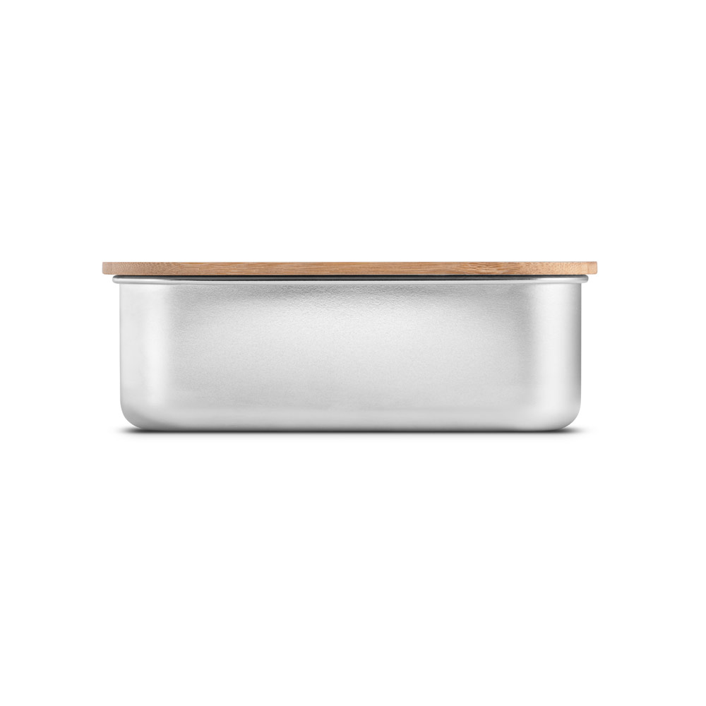 SHINO. Lunch Box. Stainless steel lunch box with bamboo lid