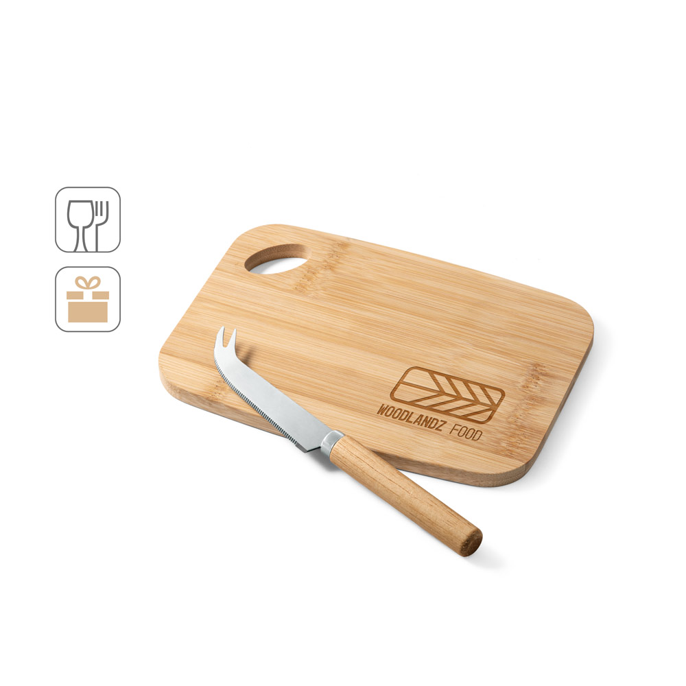 CAPPERO. Set with board and cheese knife