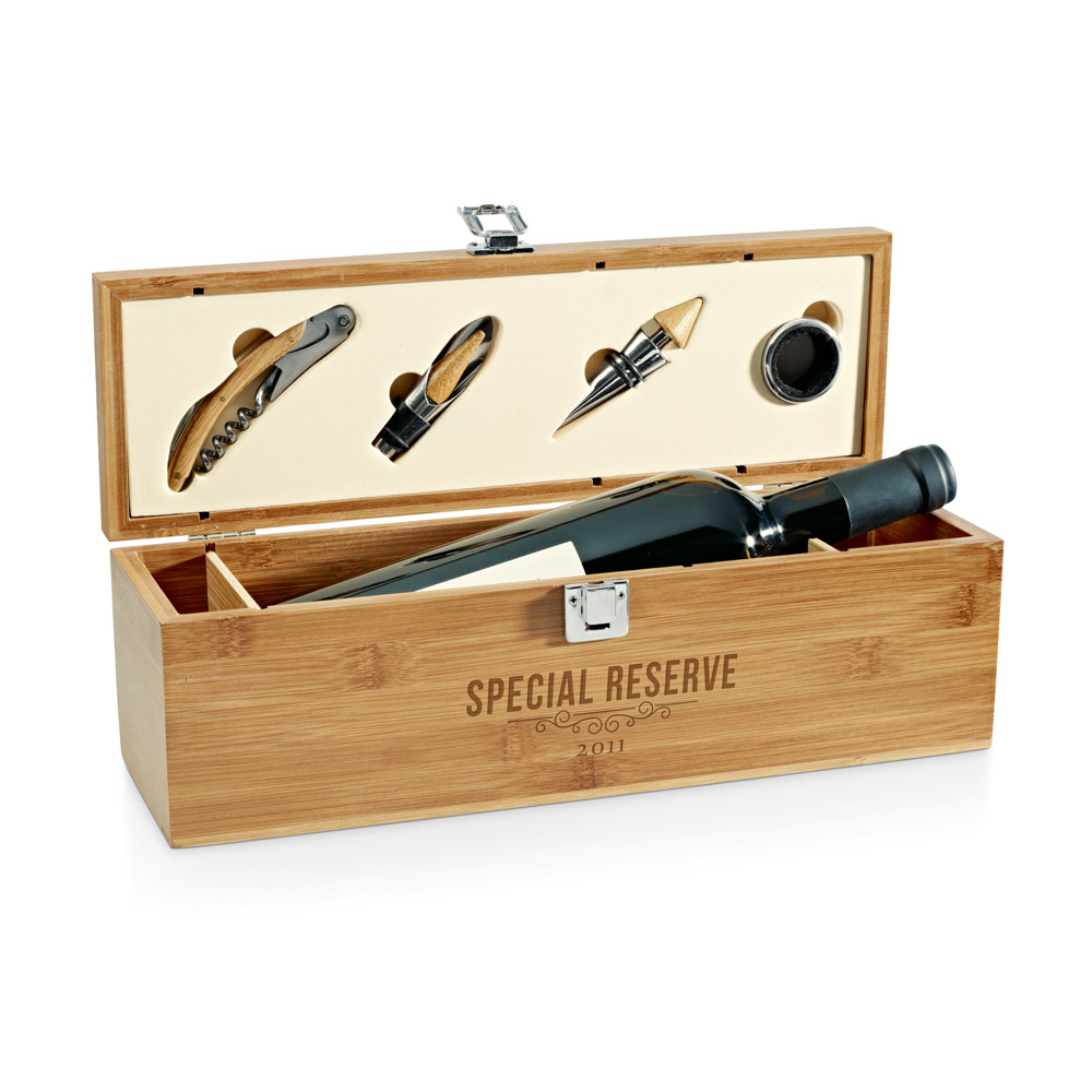 SYRAH. Bamboo, ABS and stainless steel wine set