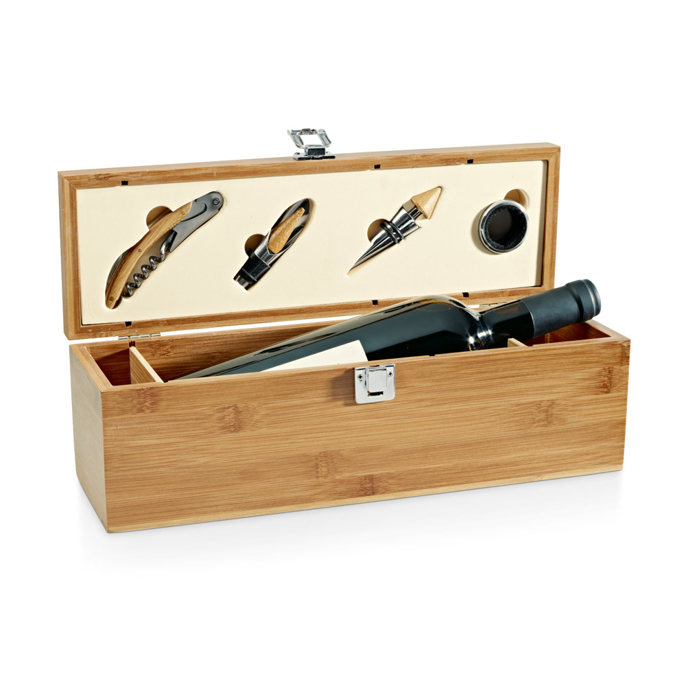SYRAH. Bamboo, ABS and stainless steel wine set