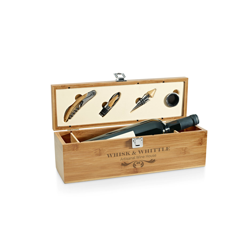 SYRAH. Bamboo, ABS and stainless steel wine set
