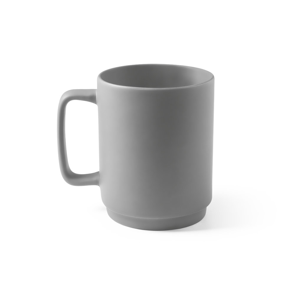 MIGHTY. Ceramic mug with cylindrical body 330 mL