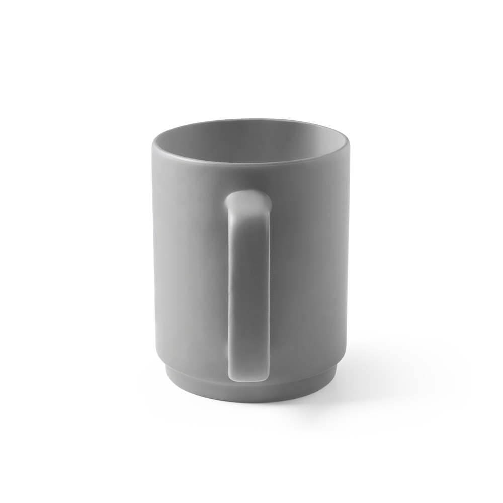 MIGHTY. Ceramic mug with cylindrical body 330 mL