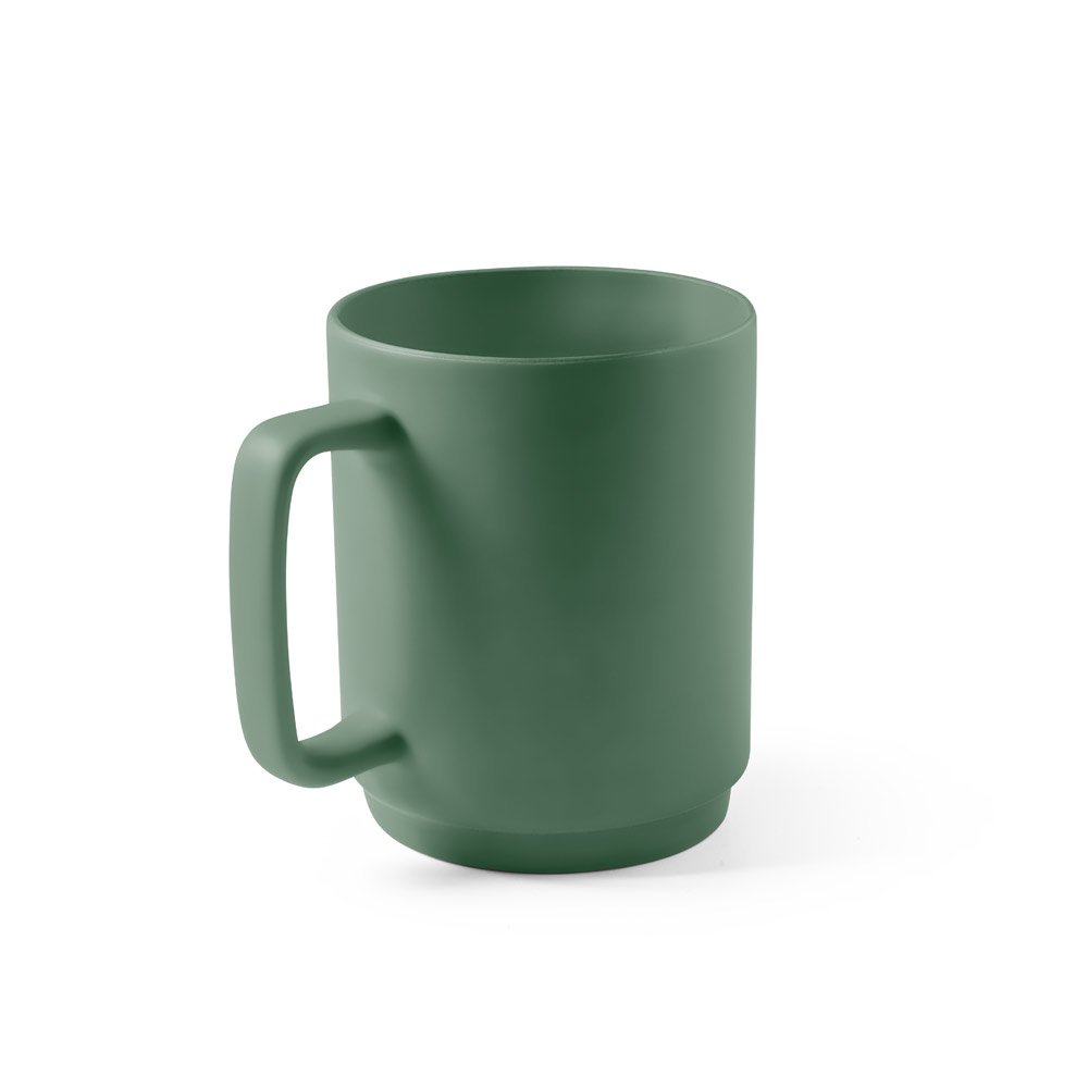 MIGHTY. Ceramic mug with cylindrical body 330 mL