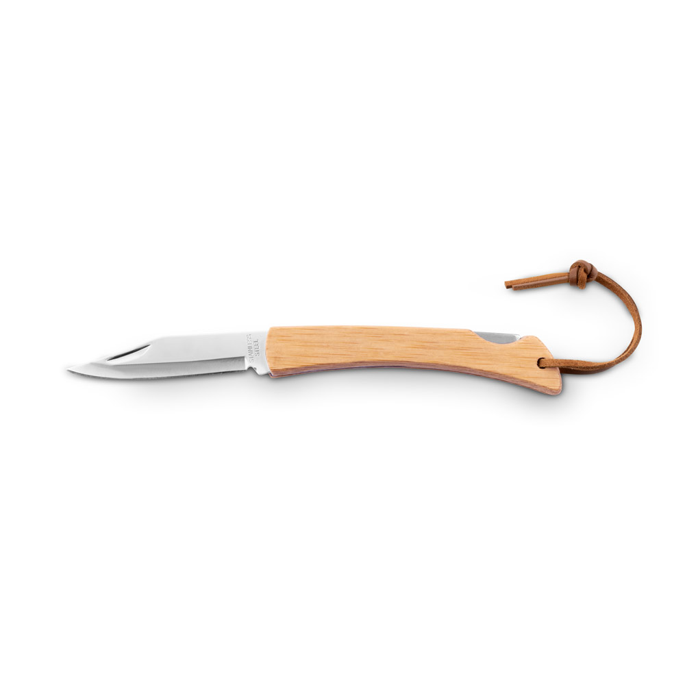 RANGER. Pen Knife with stainless steel blade and bamboo handle