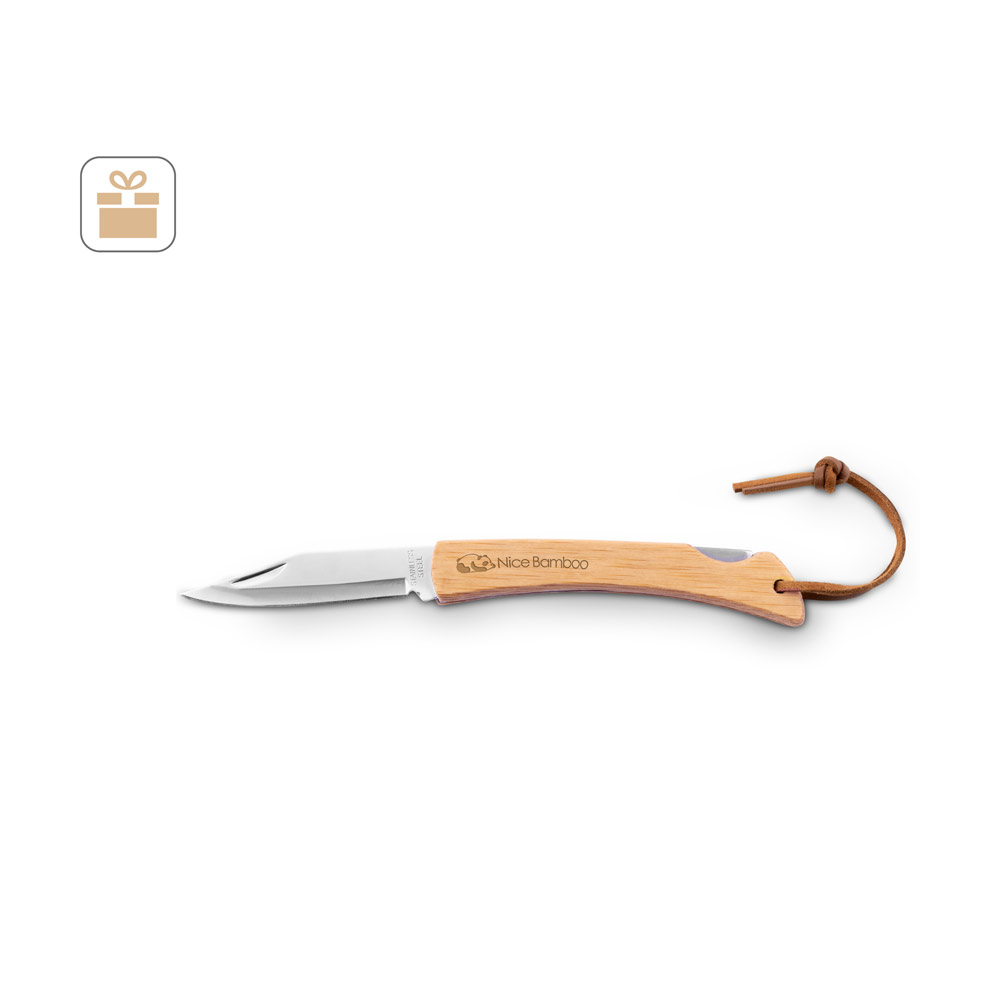 RANGER. Pen Knife with stainless steel blade and bamboo handle