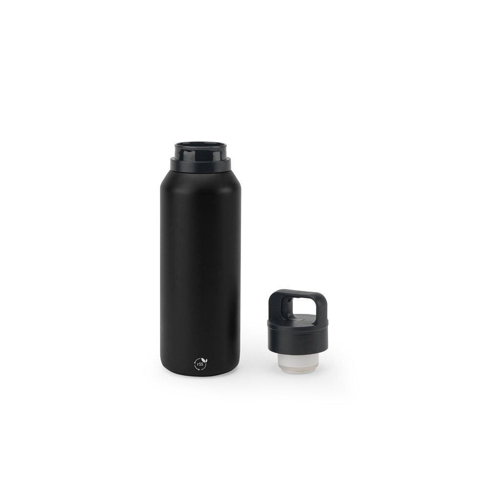 NICKLAUS. Stainless steel bottle (91% recycled) with vacuum insulated double wall 590 mL