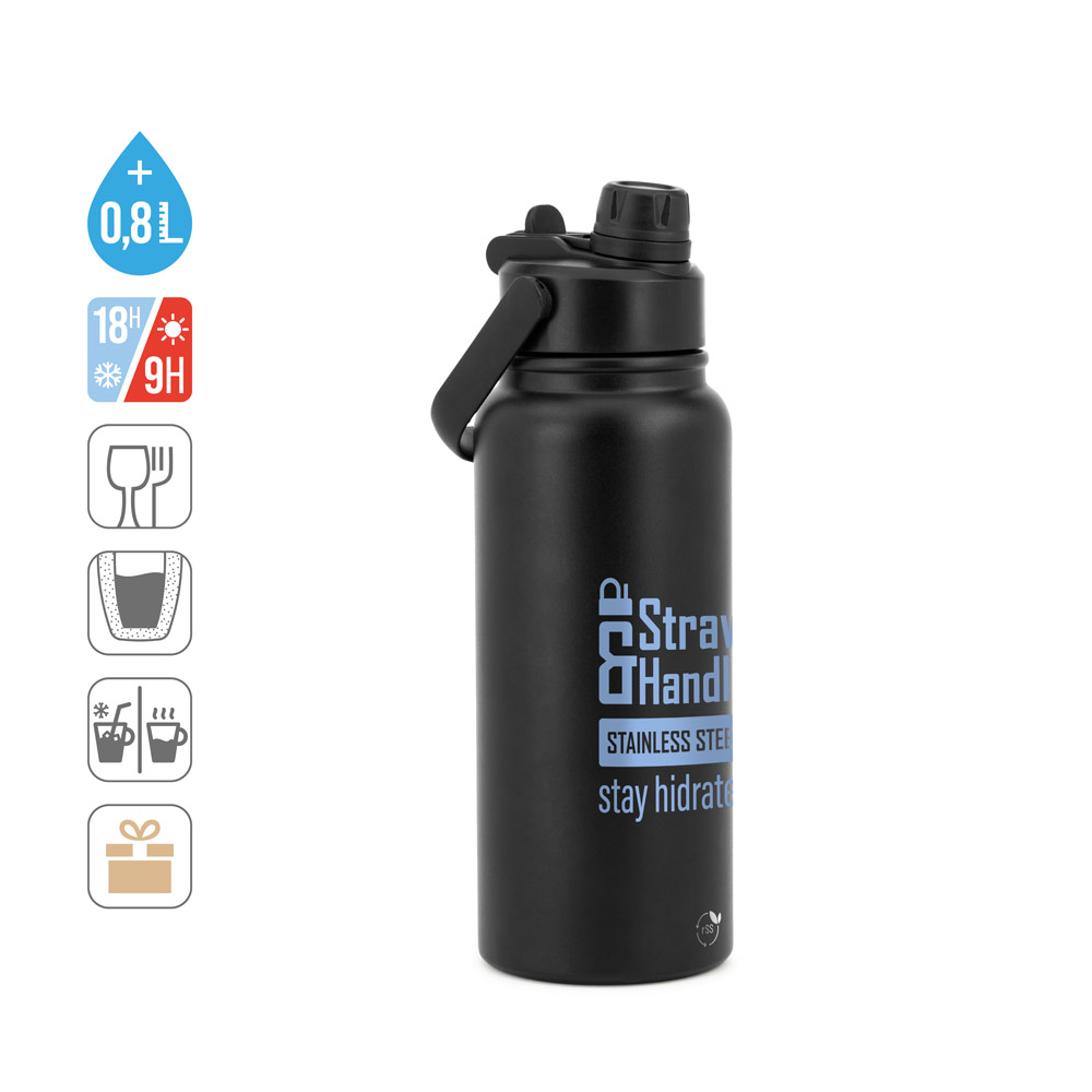 ALCARAZ. Stainless steel bottle (90% recycled), double wall vacuum insulated