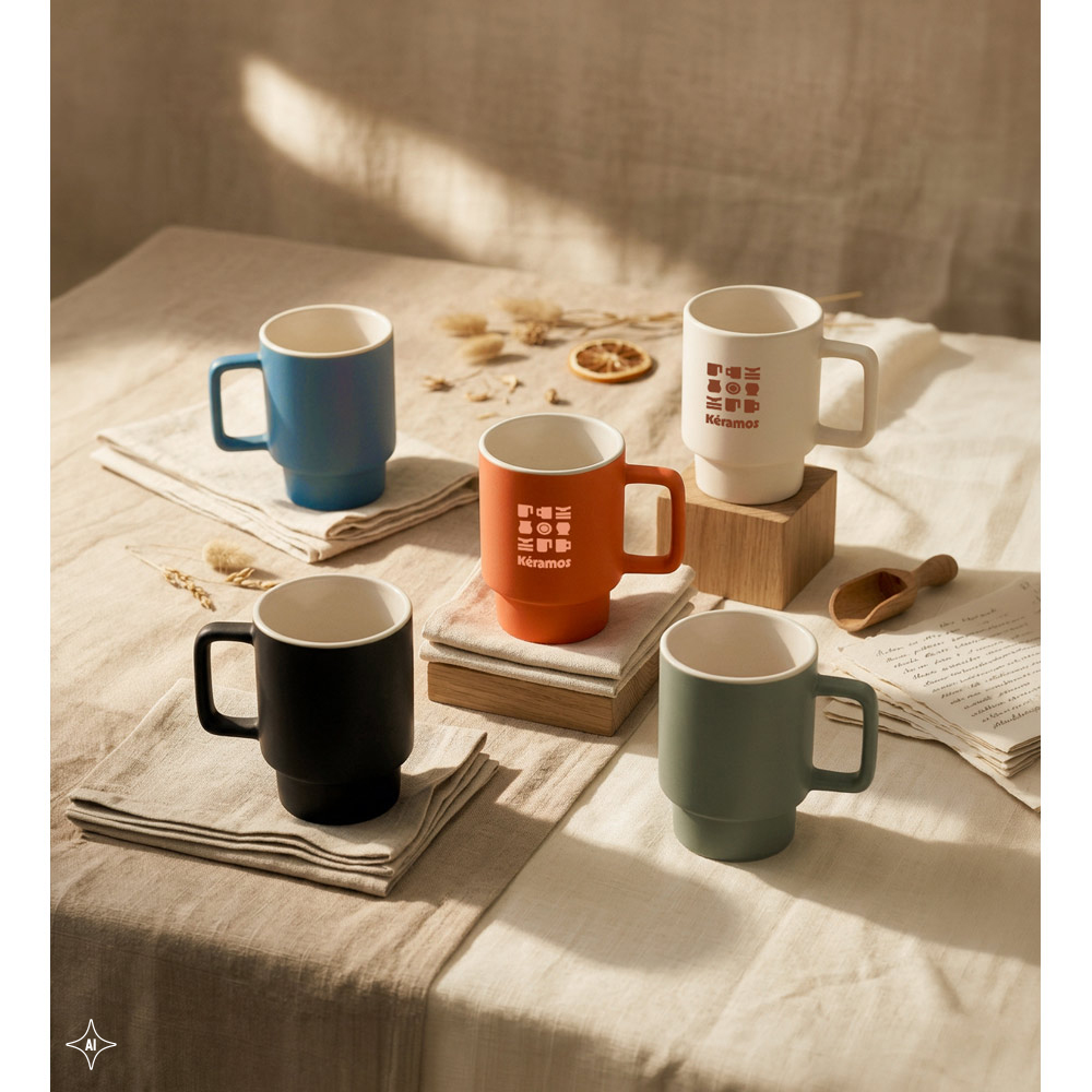 KUERTEN. Ceramic mug with matte finish, 330 mL
