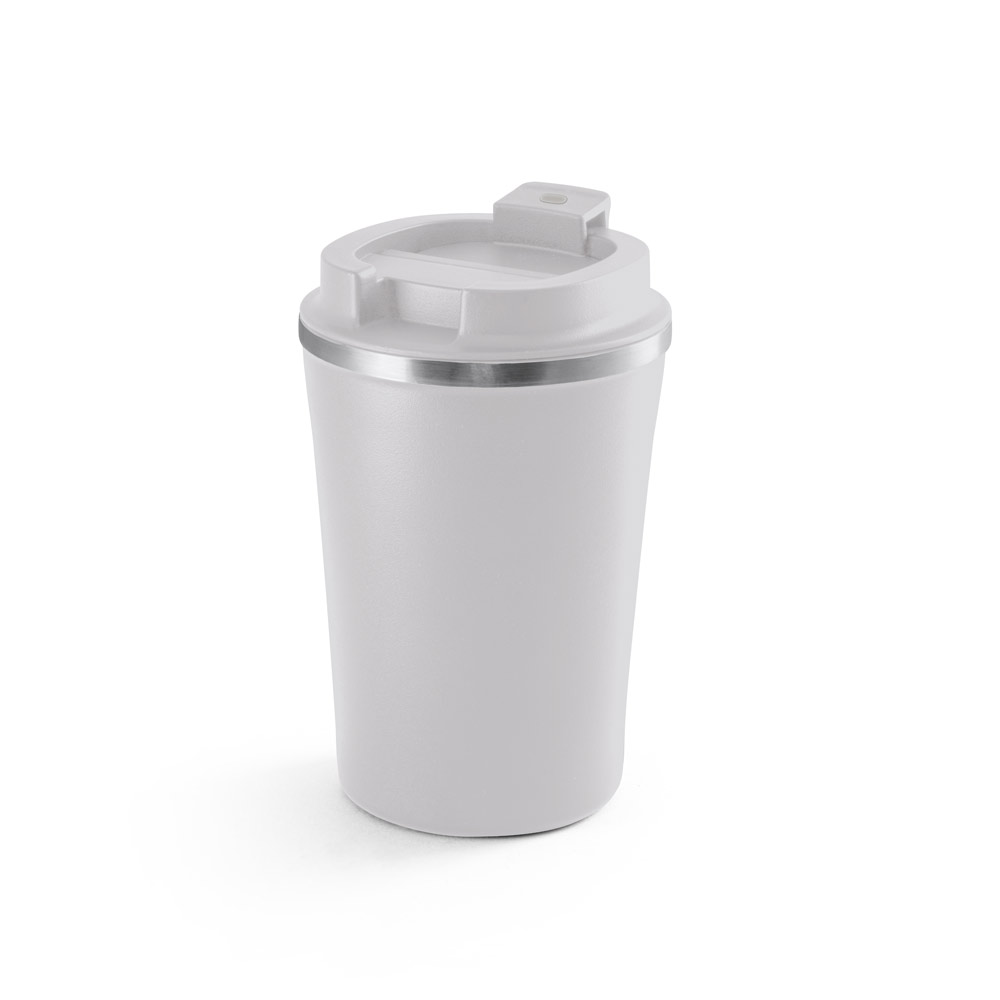 PHELPS CERAMIC. Stainless steel travel mug with ceramic interior finish 470 mL
