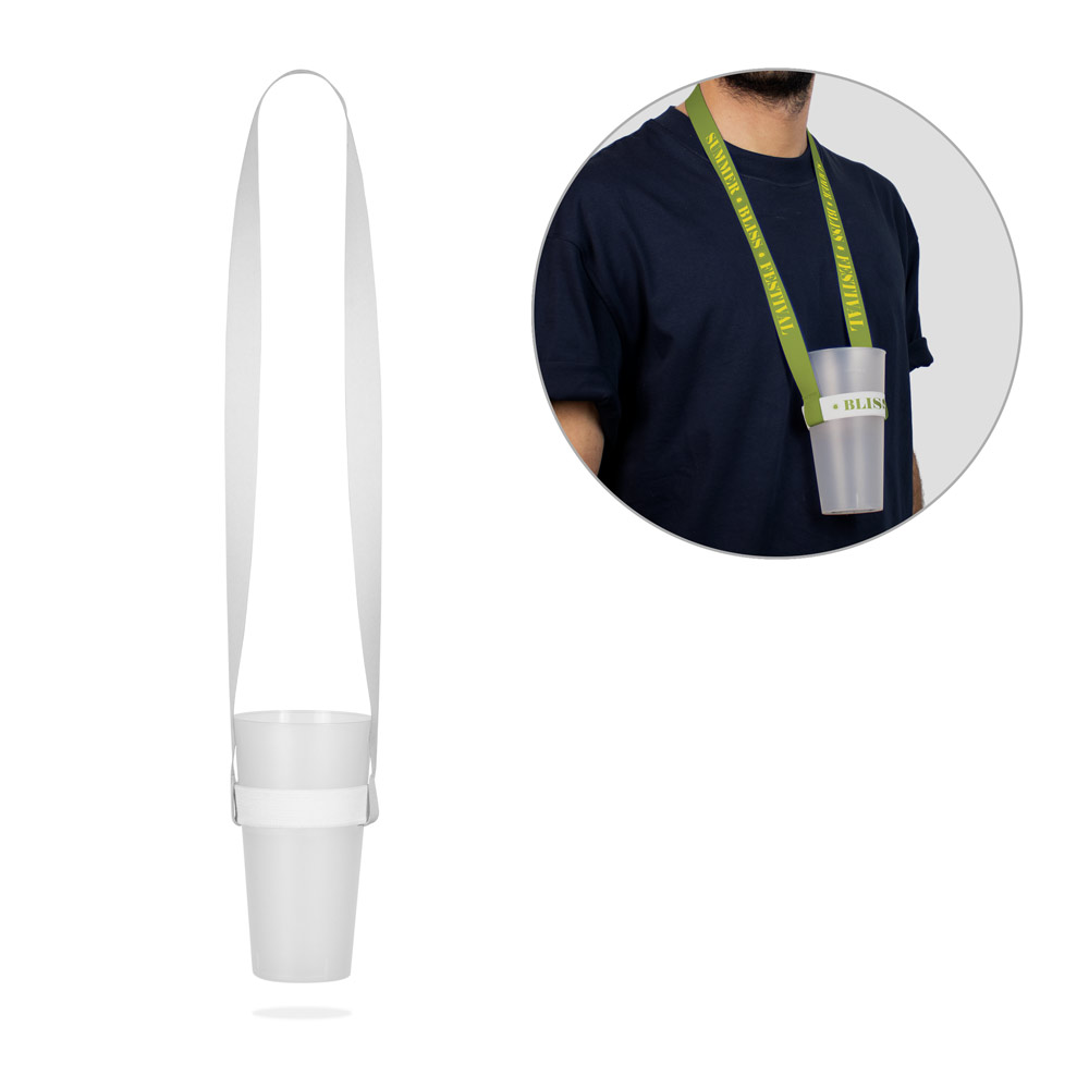 SWINDON. SET Lanyard SUBLIMATION Long II (20 mm) Duo with sublimation elastic Cup Holder