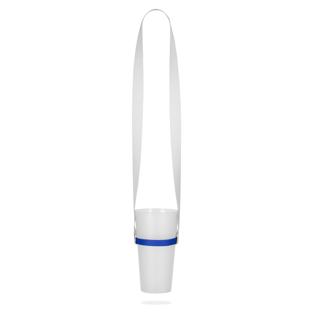 ROTHERHAM. SET Lanyard SUBLIMATION Long II (20 mm) Duo in recycled polyester (100% rPET) with silicone Cup Holder