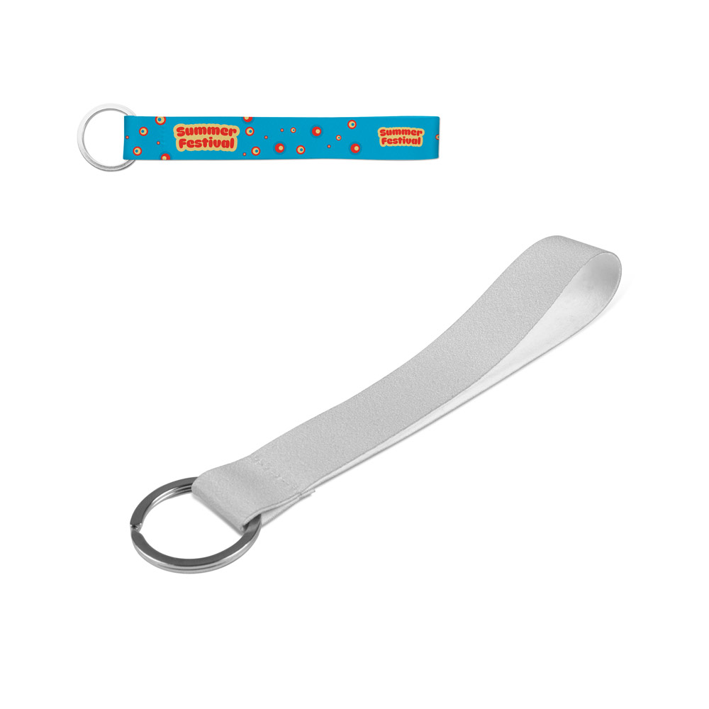 SLOUGH. SET Lanyard SUBLIMATION Short II (20 mm) in recycled polyester (100% rPET) with ring Ø 32 mm