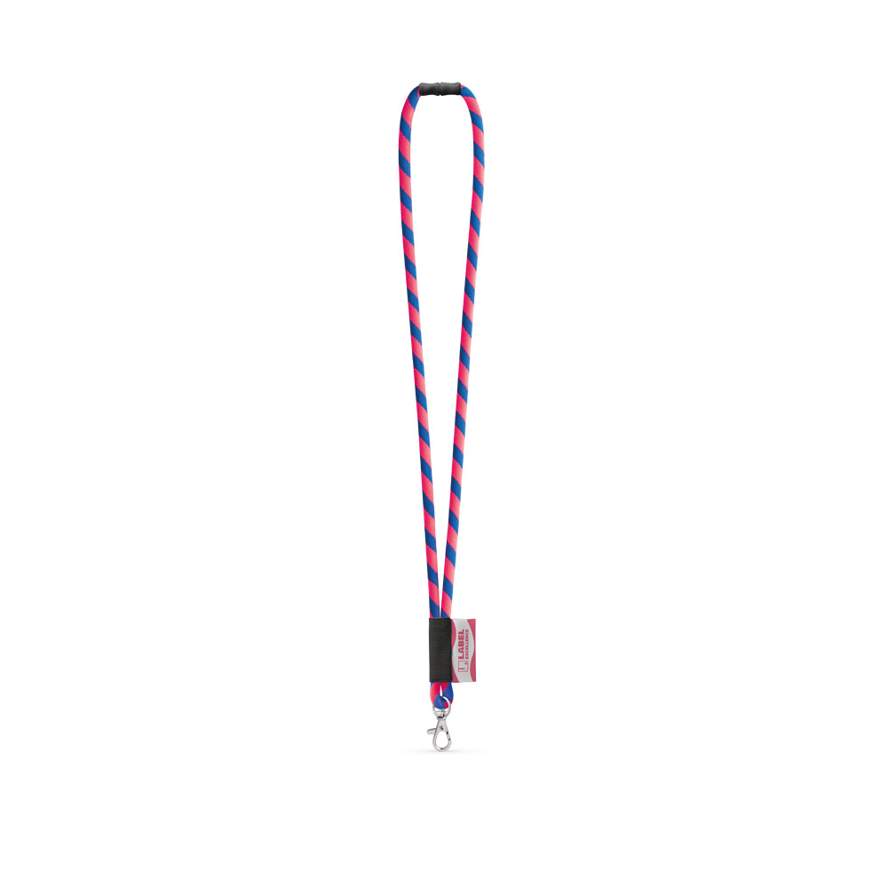 WISBECH. SET Lanyard TUBE Long (Ø 7 mm) with Hook Trigger Snap 9 mm and safety lock Ø 7 mm
