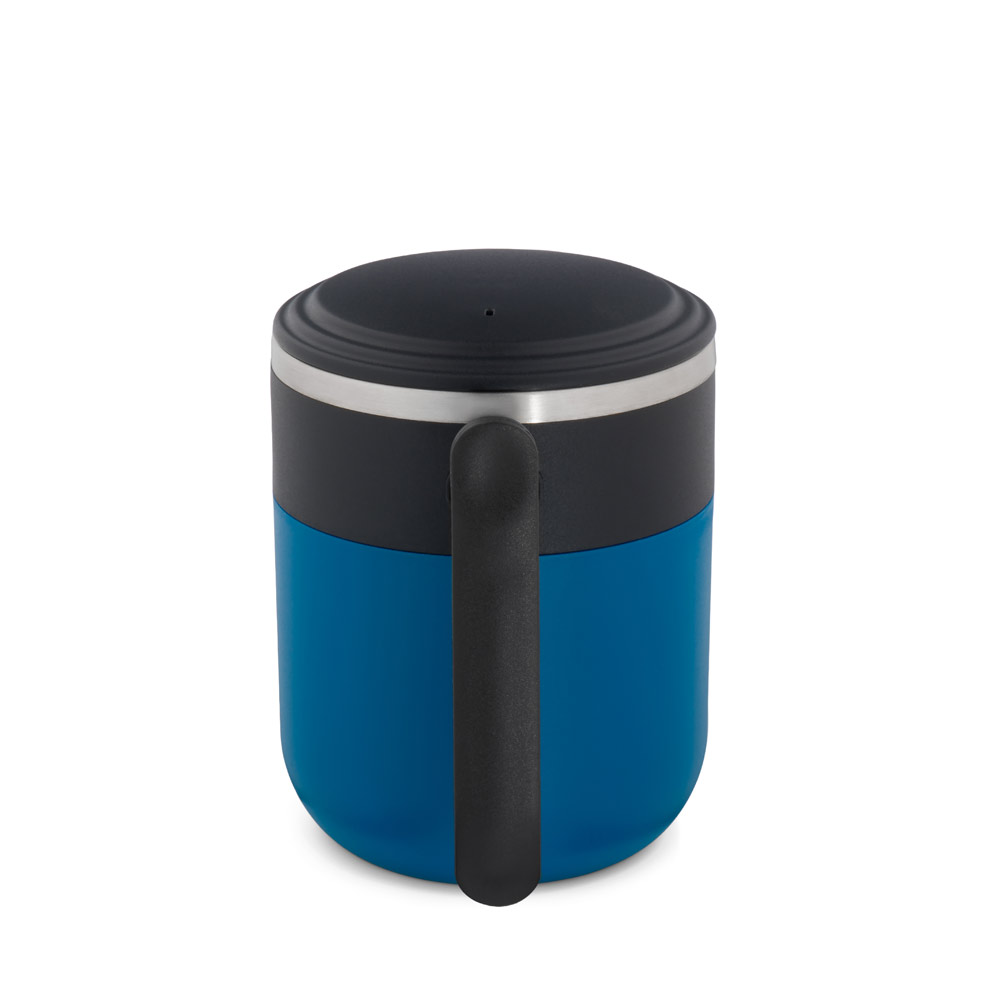 MALDINI. Travel mug with a stainless steel interior and a matt finish, 400 mL