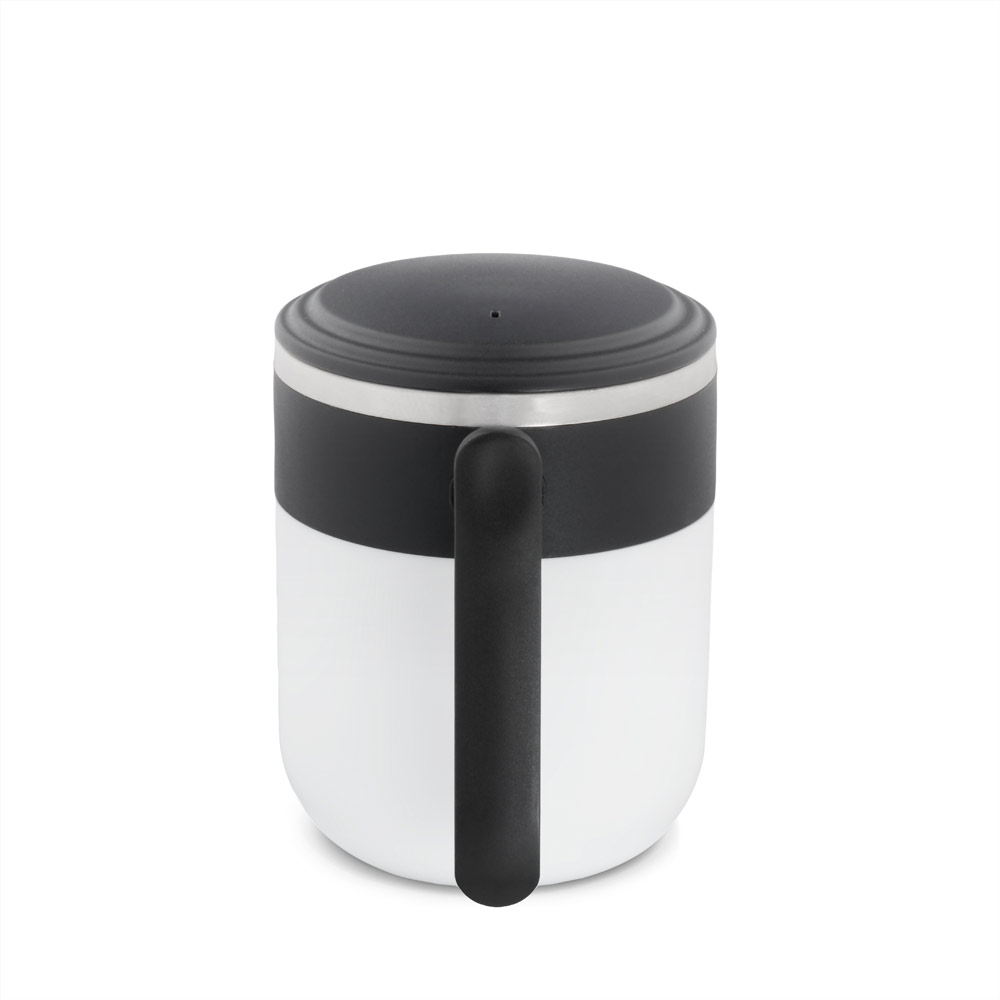 MALDINI. Travel mug with a stainless steel interior and a matt finish, 400 mL