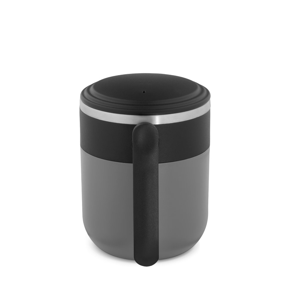 MALDINI. Travel mug with a stainless steel interior and a matt finish, 400 mL