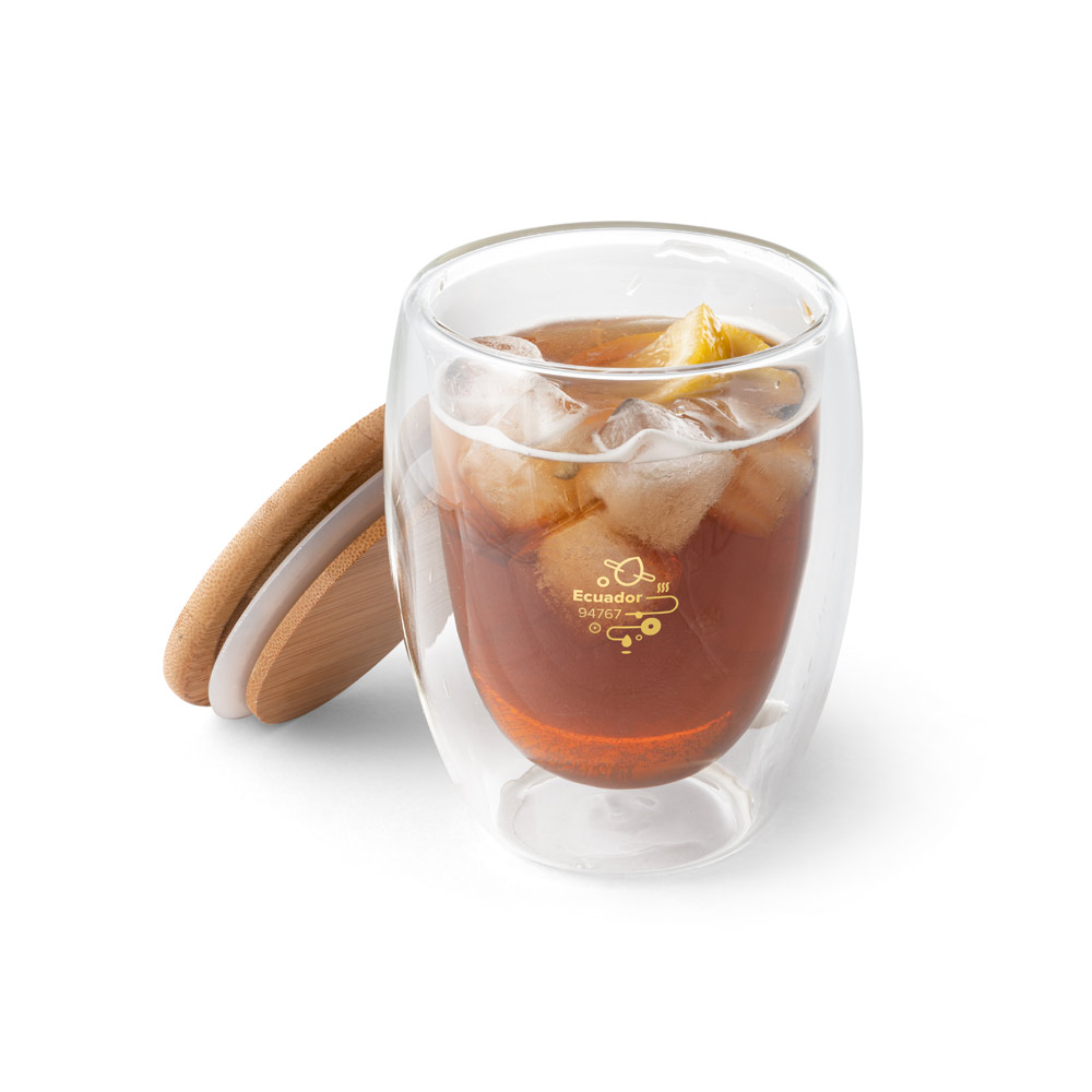 ECUADOR L. Borosilicate glass travel cup 350 mL