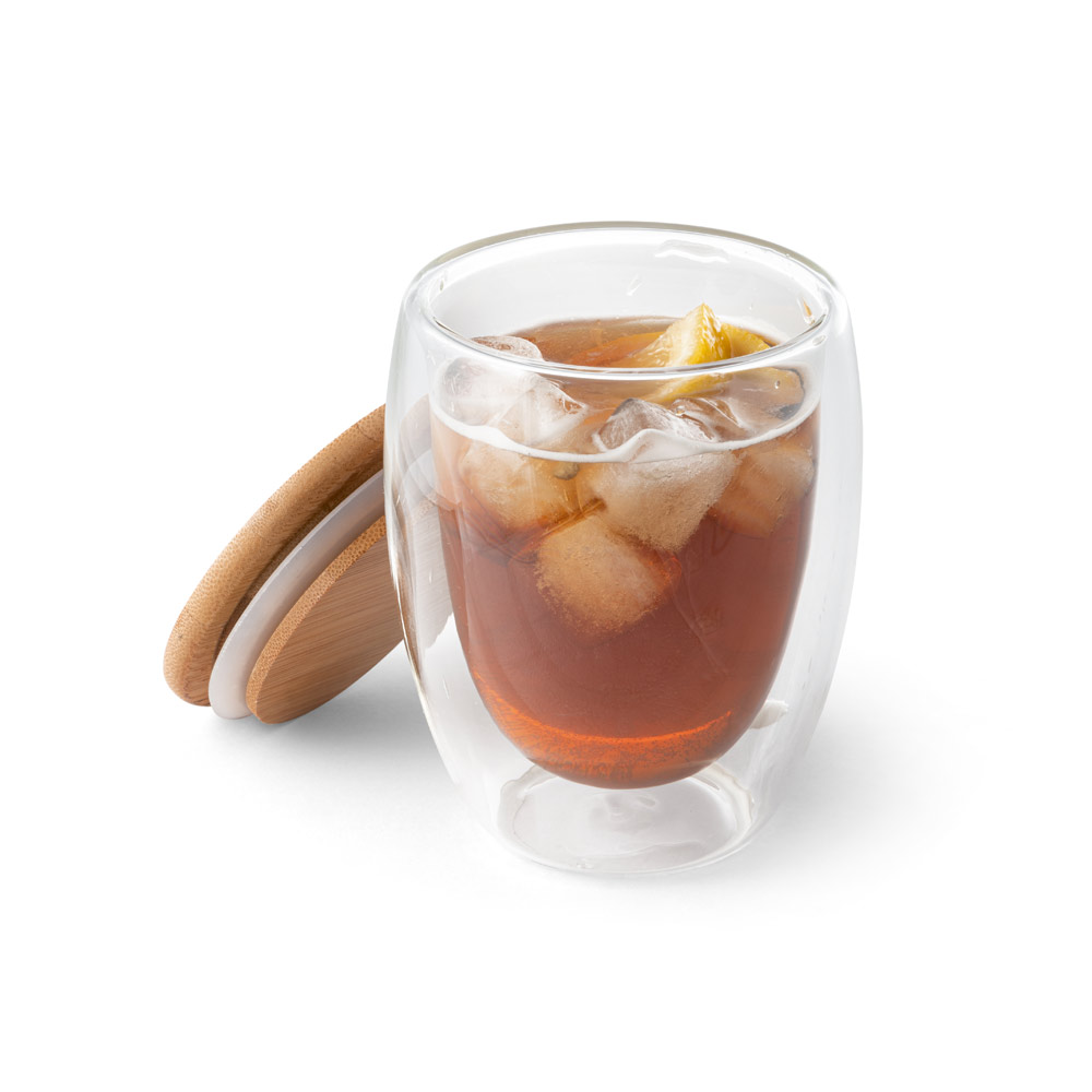 ECUADOR L. Borosilicate glass travel cup 350 mL