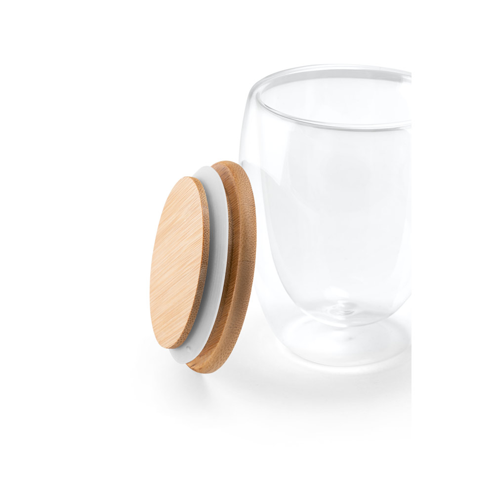 ECUADOR L. Borosilicate glass travel cup 350 mL