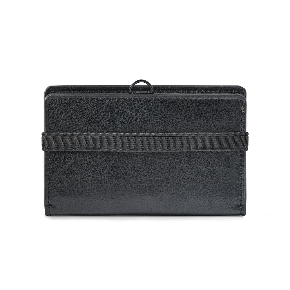 GLENN. PU card holder with elastic fastening