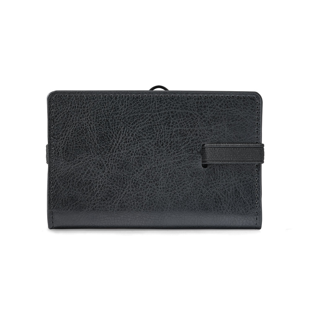 GLENN. PU card holder with elastic fastening