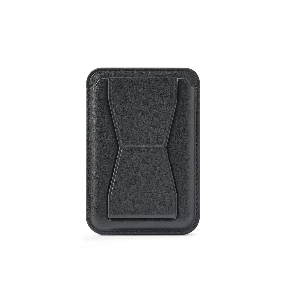 CONNOR. Magnetic PU card holder that attaches easily to the back of your mobile phone, with RFID blocking