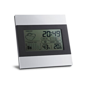 DENE. Desktop weather station with aluminium and ABS LCD screen