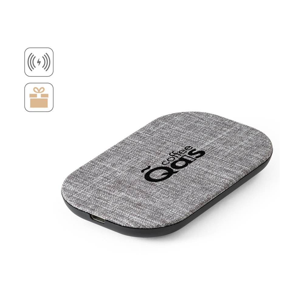 RENEWAL CHARGER. Fast 10W wireless charger in recycled PET (100% rPET)
