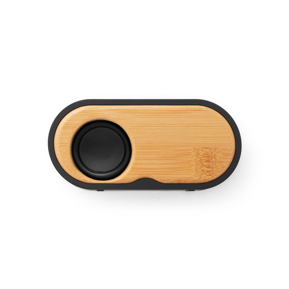 TILLY. Portable 3W speaker with 5h battery life made from bamboo and recycled ABS (100% rABS)
