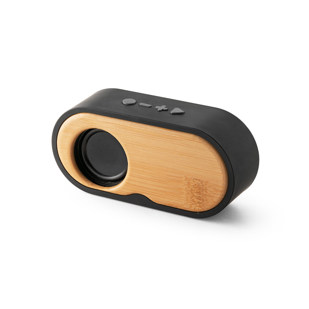 TILLY. Portable 3W speaker with 5h battery life made from bamboo and recycled ABS (100% rABS)