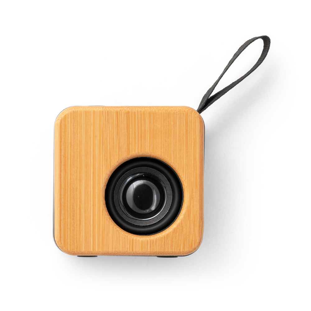 MAYER. Portable 3W speaker with 4h battery life in bamboo and recycled ABS (100% rABS)